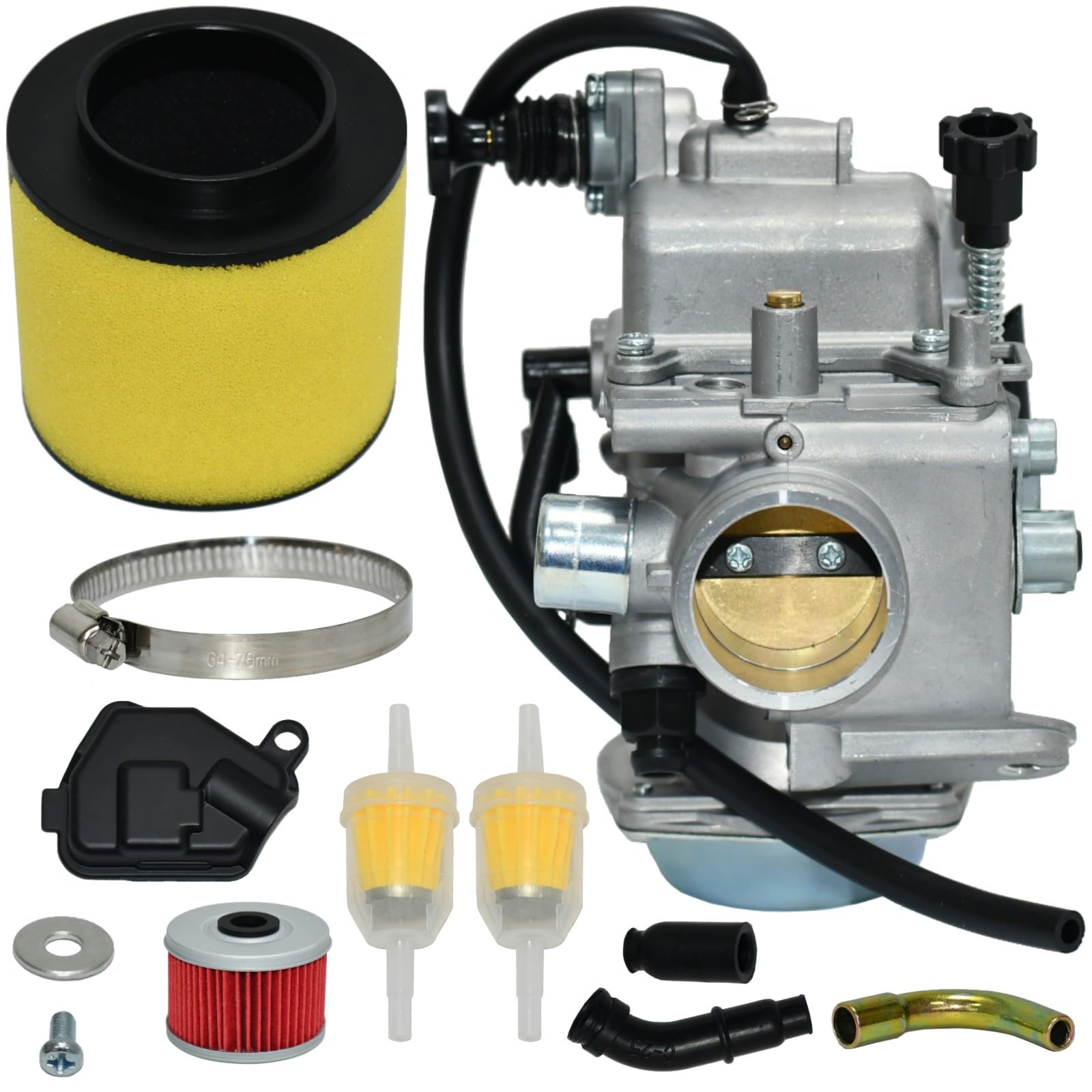 Tupo Carburetor Kit Compatible With Honda Fourtrax 300 TRX300 2x4 TRX300FW TRX350 4x4，Foreman 400 450 TRX400FW TRX450 4x4，Rancher 350 TRX350TE TM FM 1985-2006 16100-HC4-013