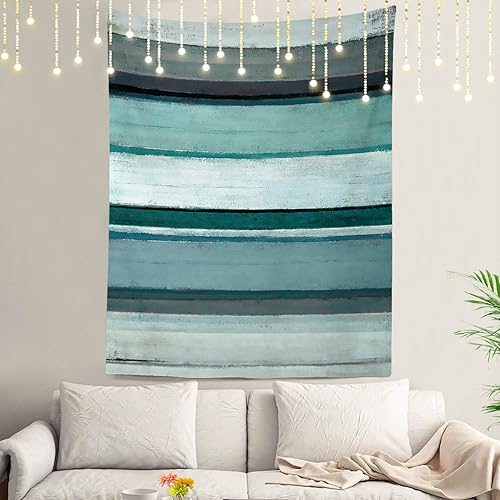 Miniatura 7 de Shrahala Tapiz de pared de mármol verde menta, textura tintada de mármol turquesa azul pastel para colgar en la pared, tapiz grande decorativo de