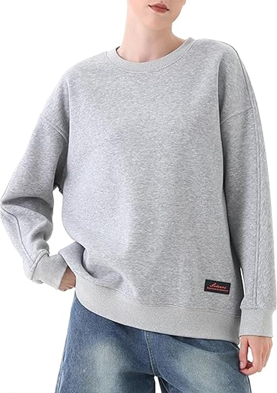 Vanmolrsa Womens Oversized Sweatshirt - Soft Cotton, Cozy Fleece Lining for Extra Warmth, Stylish Fall & Winter Pullover