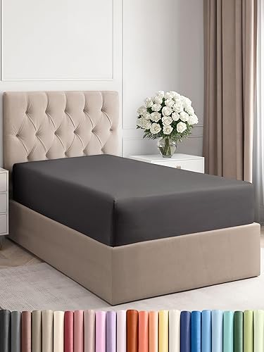 Miniatura 213 de King Fitted Bed Sheet - Bottom Single Fitted Sheet Only - Ultra-Soft Hotel Luxury Bedding w/ 8-16 Inch Deep Pockets - Breathable, Cooling & Wrinkle