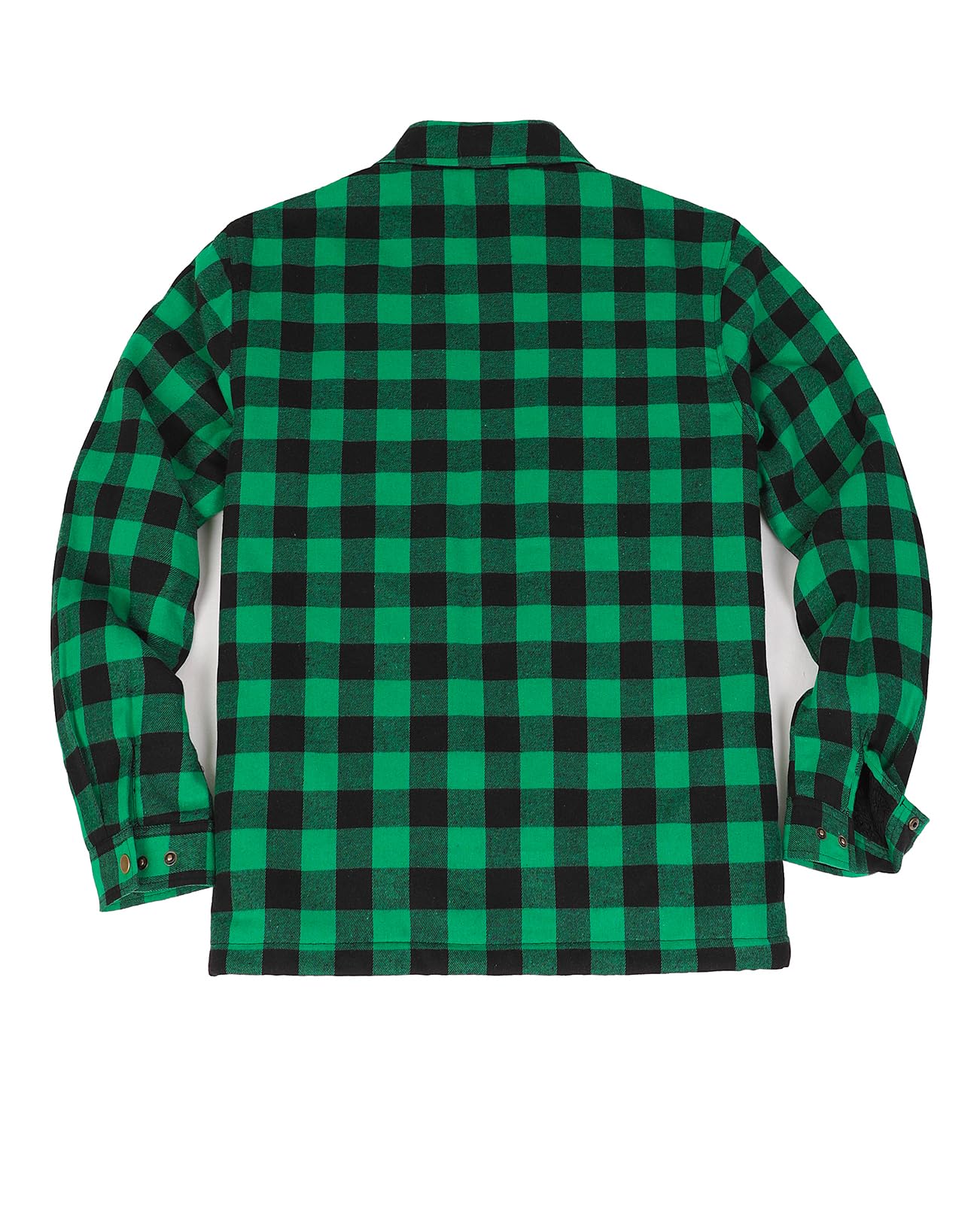 Camicia da uomo foderata in flanella con zip intera, in flanella, spazzolata, accogliente shacket da lavoro all'aperto