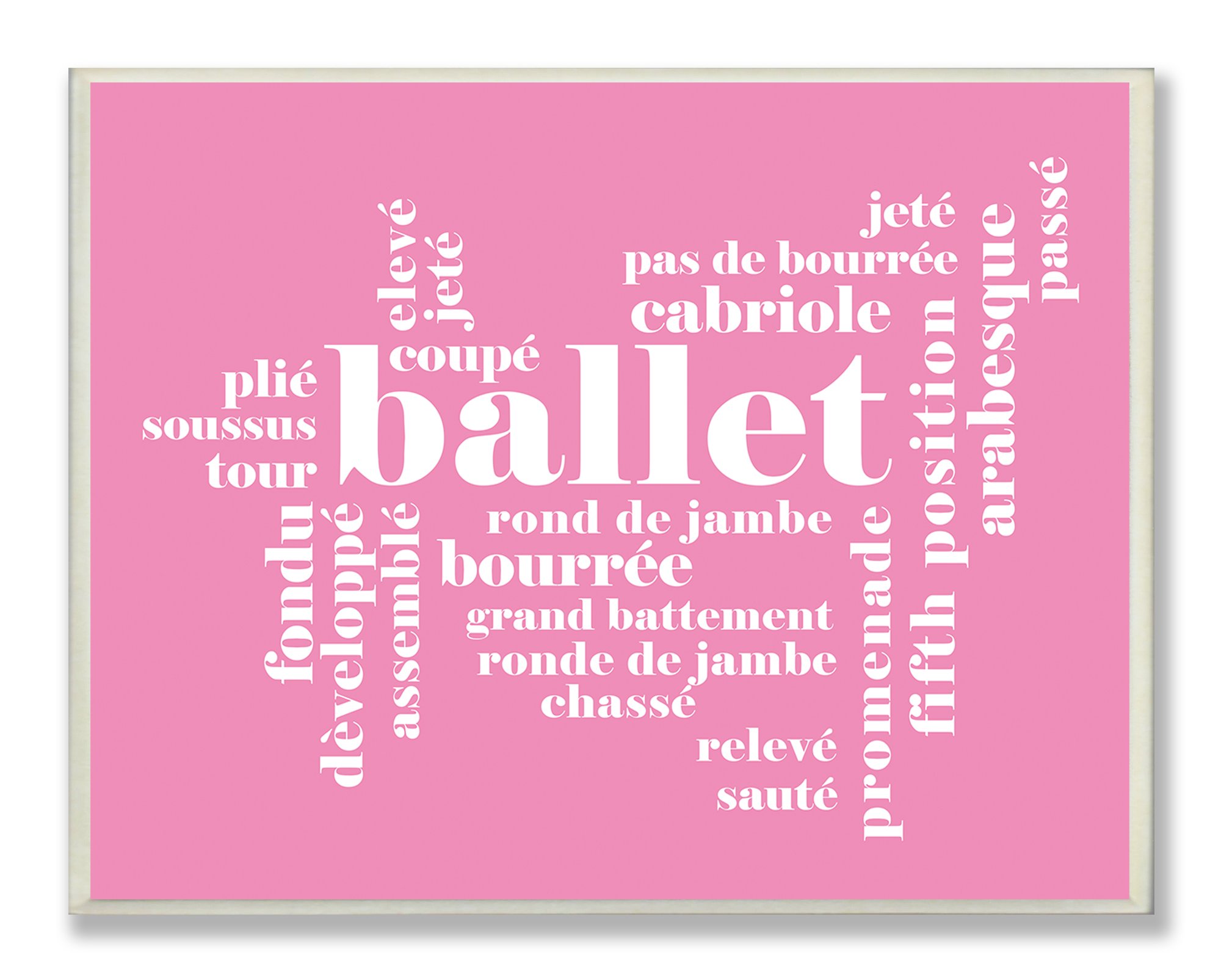 Ballet fond rose plaque murale rectangle pour chambre d'enfant - 7
