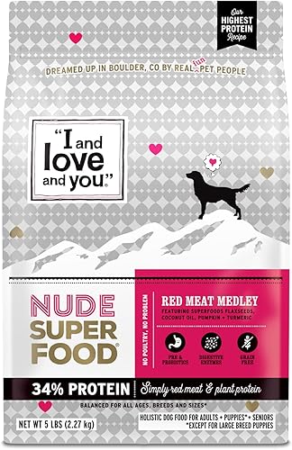Me y amor y usted Nude Food, natural Grain FreeComida para Perro