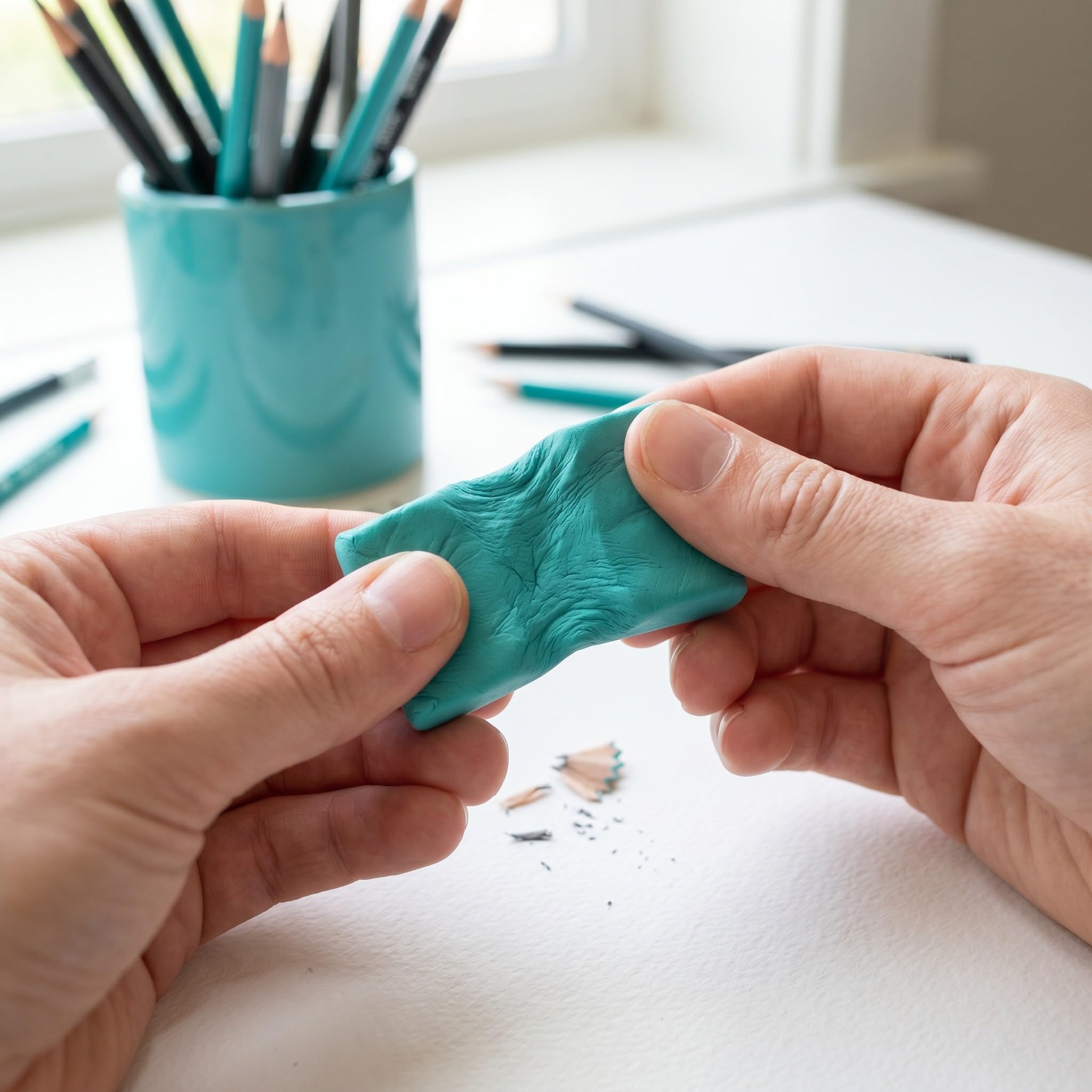OUNONA 60 gomas de borrar moldeables, suaves y coloridas para arte - Material escolar para artistas, estudiantes, oficina, tareas, exámenes, profesores, dibujo y diseño.