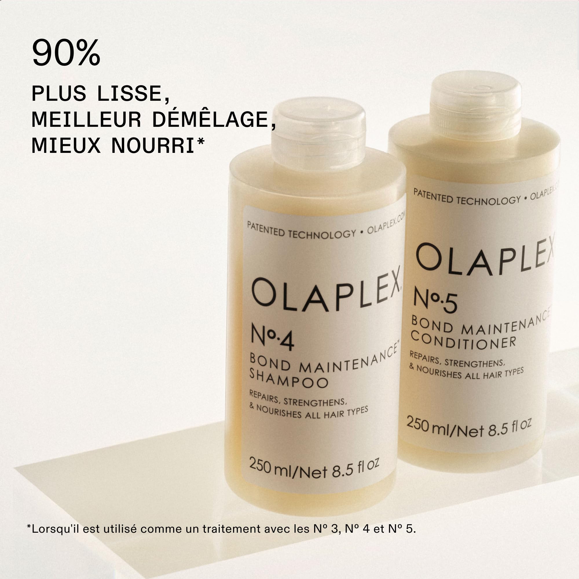 Kit capillaire Wash and Shine Olaplex : N°.4, N°.5, N°.7 (7.5 ml), ensemble de shampoing et d'après-shampoing pour laver, hydrater et contrôler les frisottis pendant 72 heures