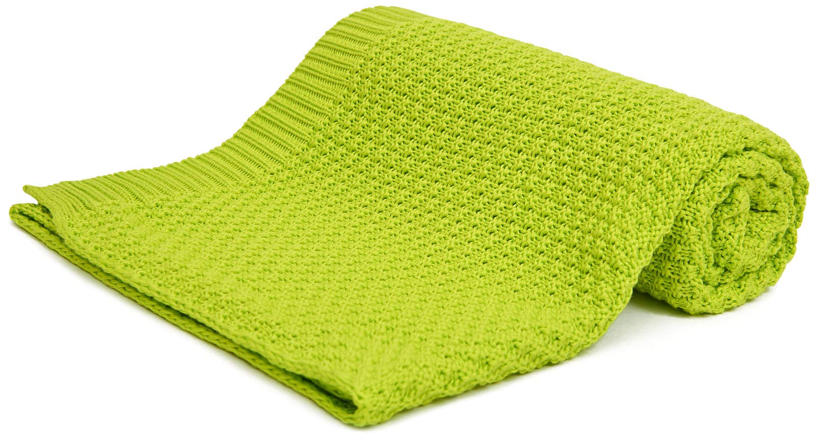 Bellochi Premium Manta de Bambu para Bebe - Acogedor Mantita para Chica o Chico - Suave Aireado Verano Manta Bebe Recien Nacido - Hecha a Mano - 100x80 cm - Lime