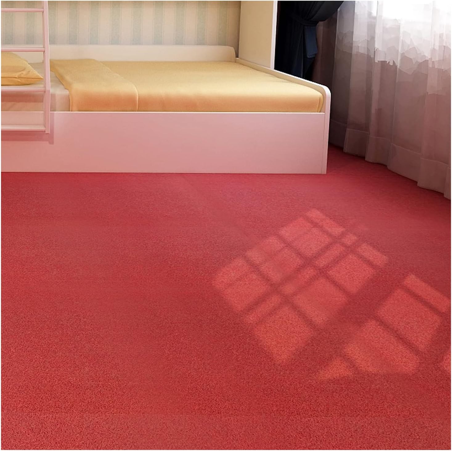 20X20inch SelfAdhesive Carpet Tiles, Carpet Floor Peel Tile Square 20 Pcs 50X50cm