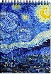 Sketchbook Bloco De Desenho Obras A Noite Estrelada A4 180g