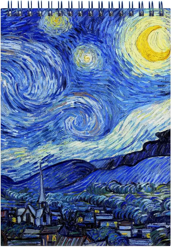 Sketchbook Bloco De Desenho Obras A Noite Estrelada A4 180g