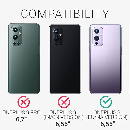 Miniatura 6 de kwmobile Funda compatible con OnePlus 9 (versión EUNA) - Funda protectora de silicona TPU suave y delgada - Negro mate