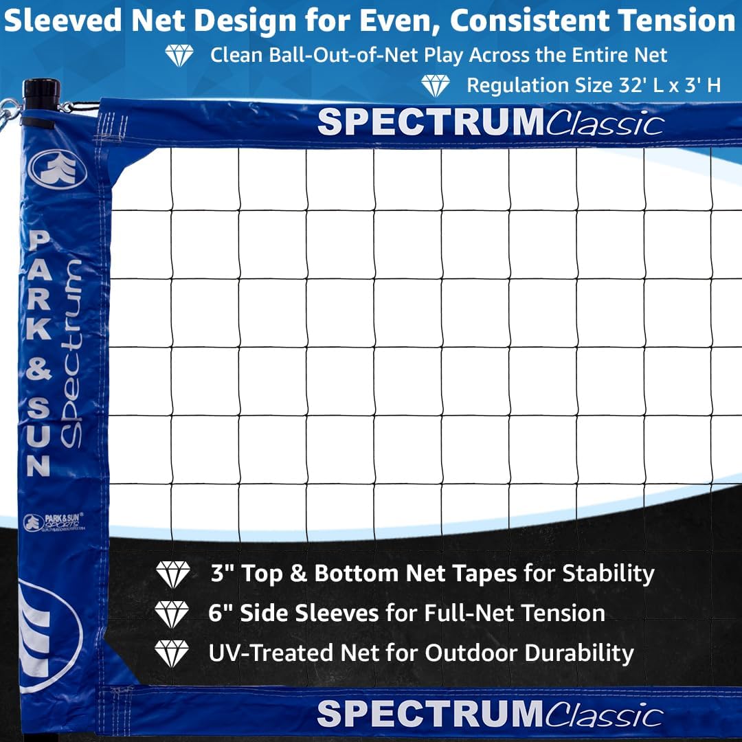 Park & Sun Sports Spectrum Classic: Adjustable Professional Outdoor Volleyball Net System