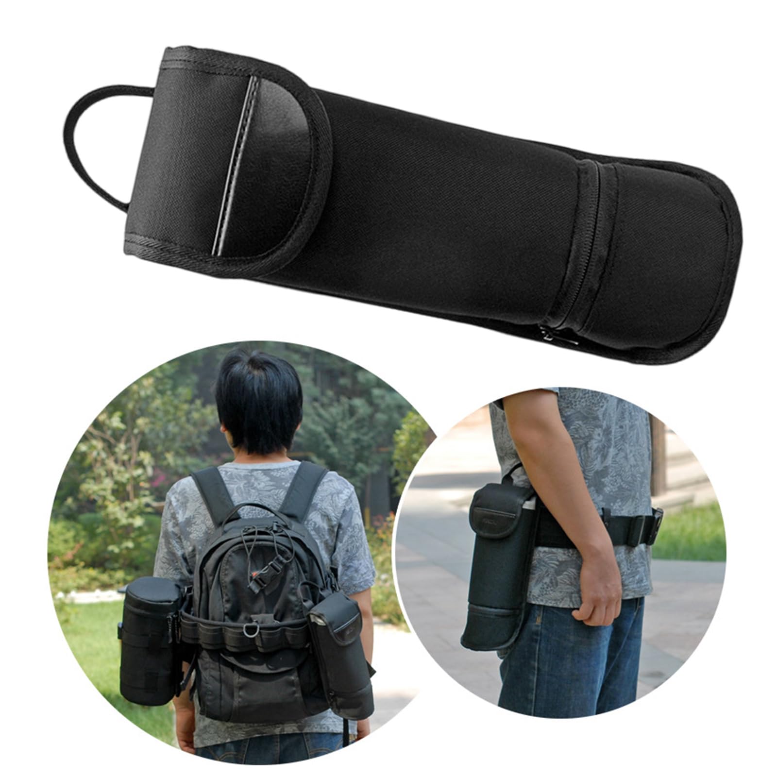 HapGlan Protective Light Bag Storage Bag For Pocket Light With Two Part Designing And Secure Belt Attachment Black