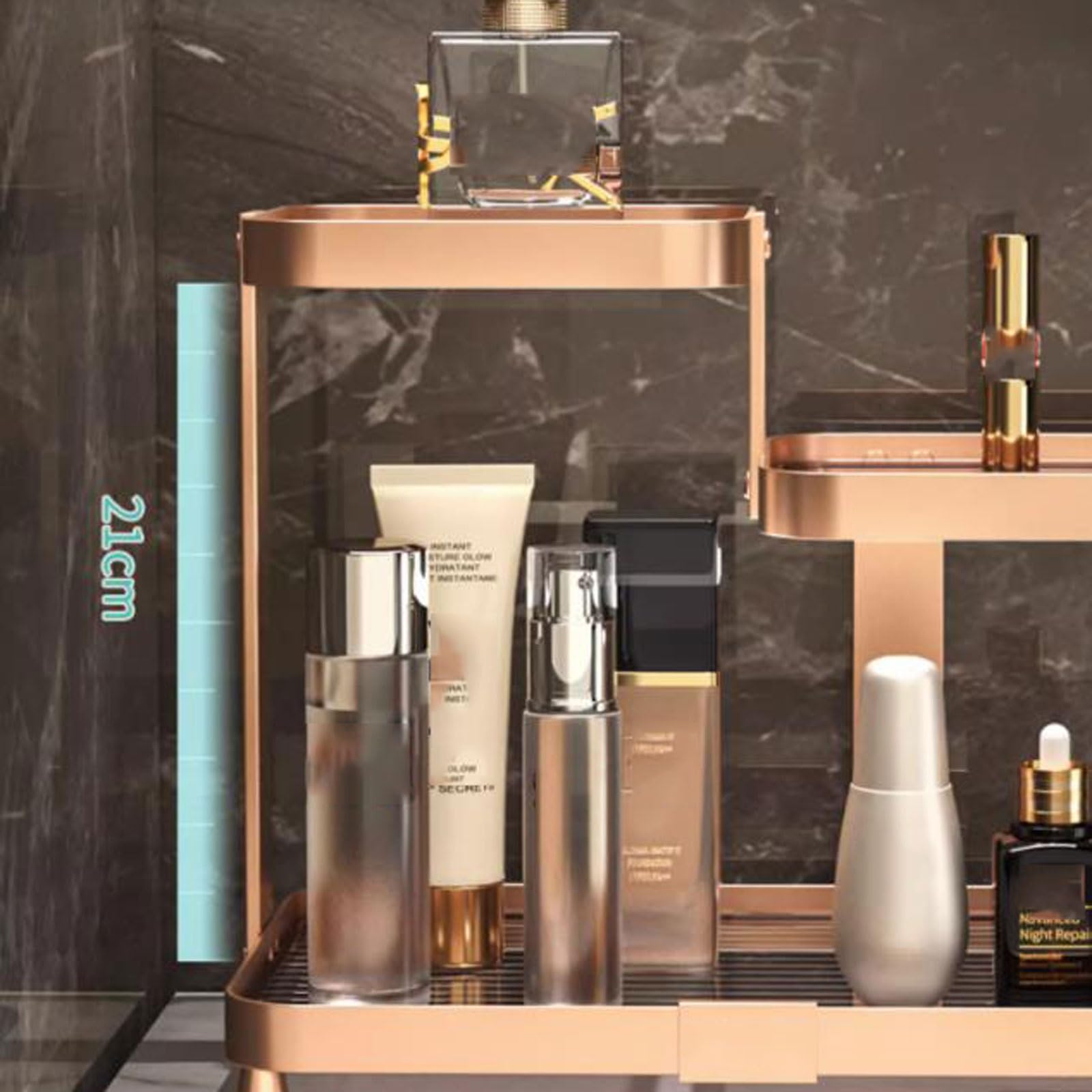 Maquillage portatif Étagère à cosmétiques de Toilette
