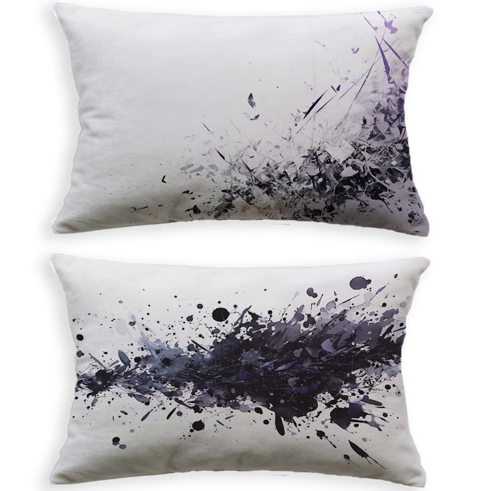 Housses de coussin de jardin blanc 60x90 en toile lin élégante