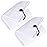 Mile High Life 2 Pack White Microfiber Tri-Fold Golf Towels with Carabiner Clip, Water Absorbent, Size 16x21