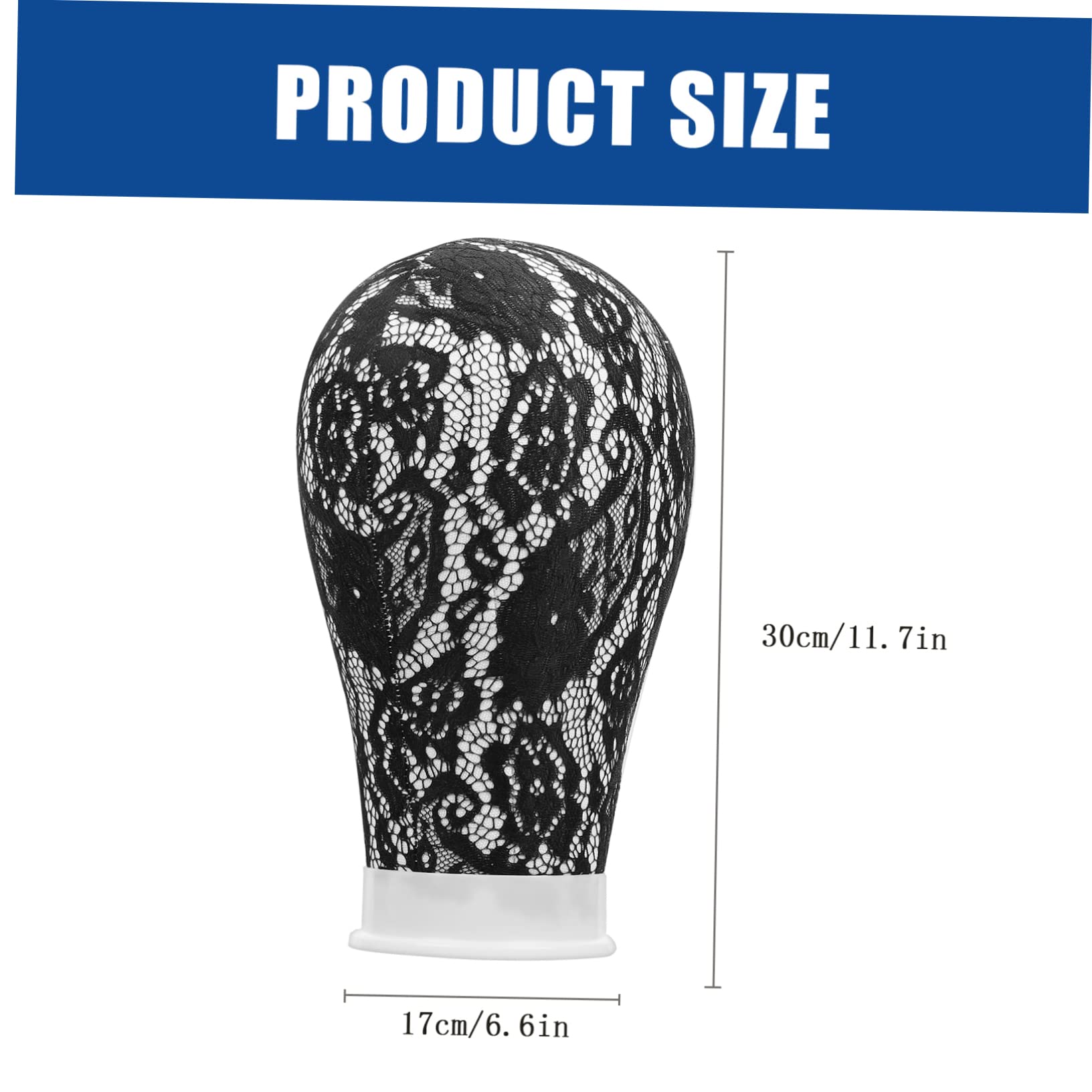 TOVINANNA Wig Mannequin Head Canvas Block Head Stand for Wig Display Salon Shop Use