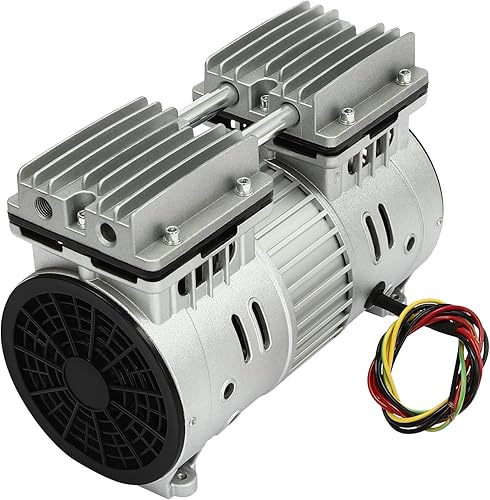 Bomba de aire silenciosa sin aceite, cabezal de bomba de aire pequeño de 110 V 550 W, motor de cobre, bombas de vacío sin aceite de 1700 RPM,