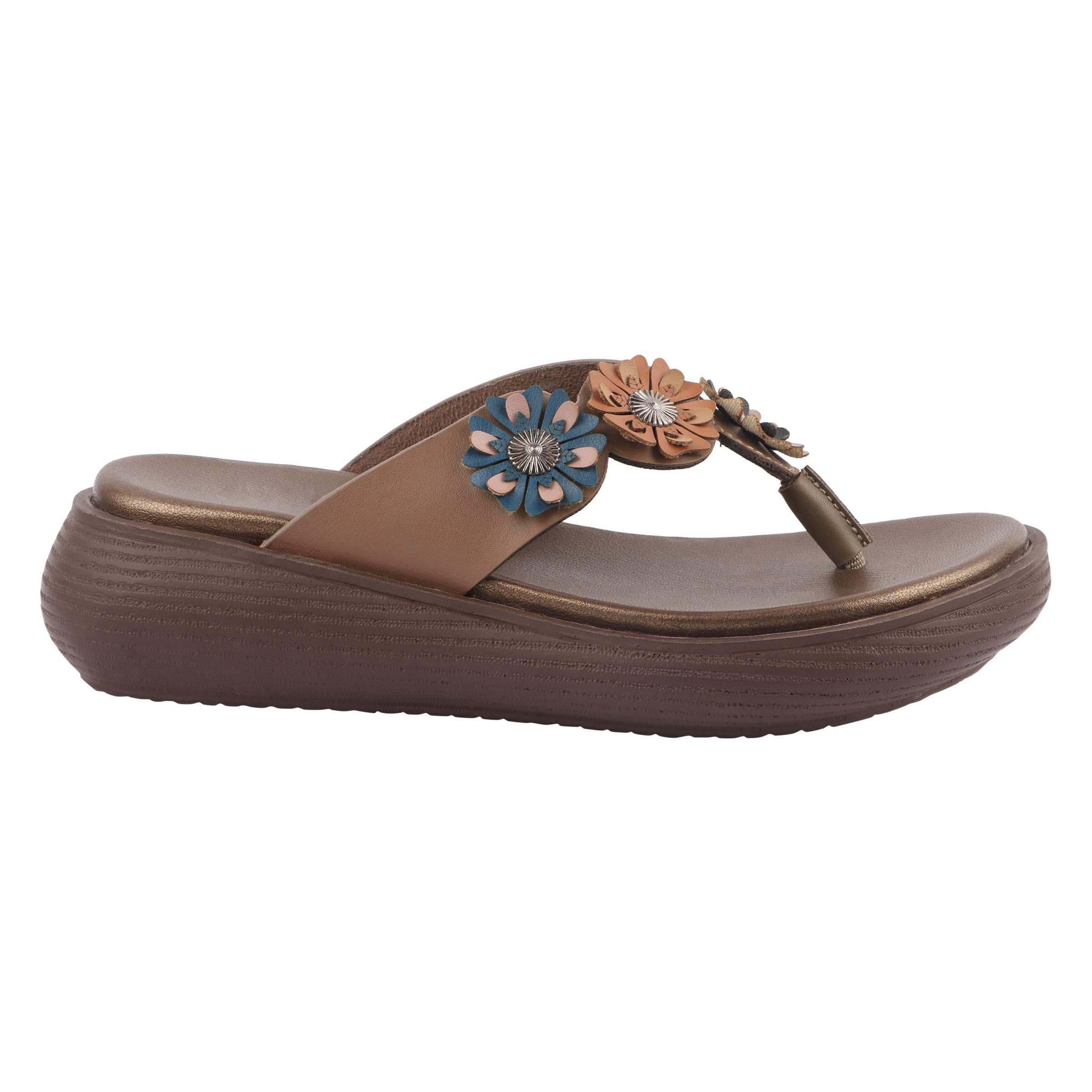 Medifeet Womens Cushion II Fashionable Floral II Design Sandals (CHIKU, 8) (B0CS8ZKPJK) Amazon Price History, Amazon Price Tracker