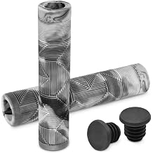 Marque MTB BMX Handlebar Grips - Flangeless Bicycle Grips for BMX, MTB, Scooters and More Flat Straight Bars; 140mm Anti-Slip Grip to Match Any Bike or Scooter Quartz