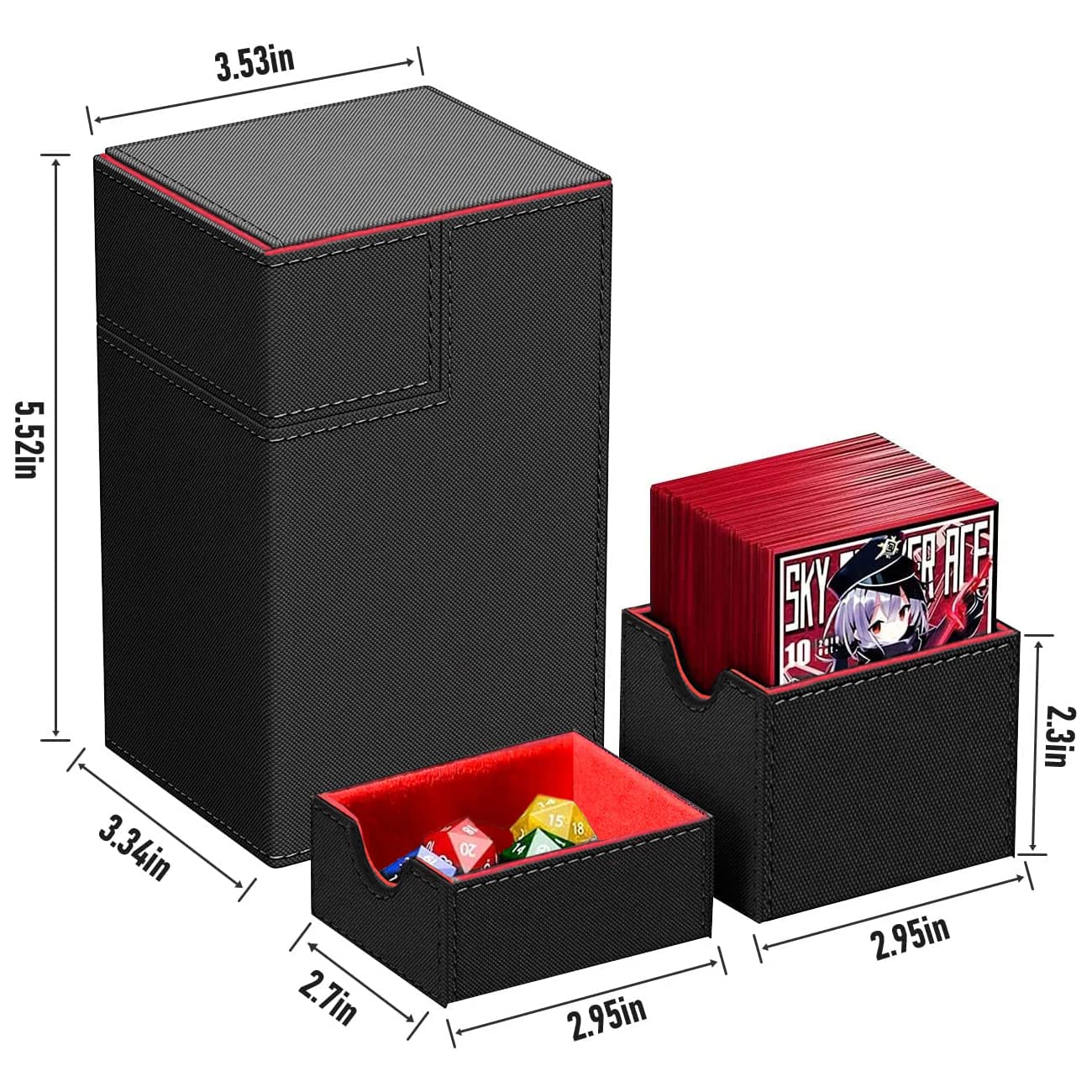 Commander Deck Showcase Box With Dice Tray, 2 Dividers