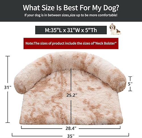 Miniatura 2 de Auemtyn Cama para perros, camas relajantes para perros grandes, teñido anudado, 45 x 37 x 7 pulgadas, esponjosa, antideslizante, XL, protector de