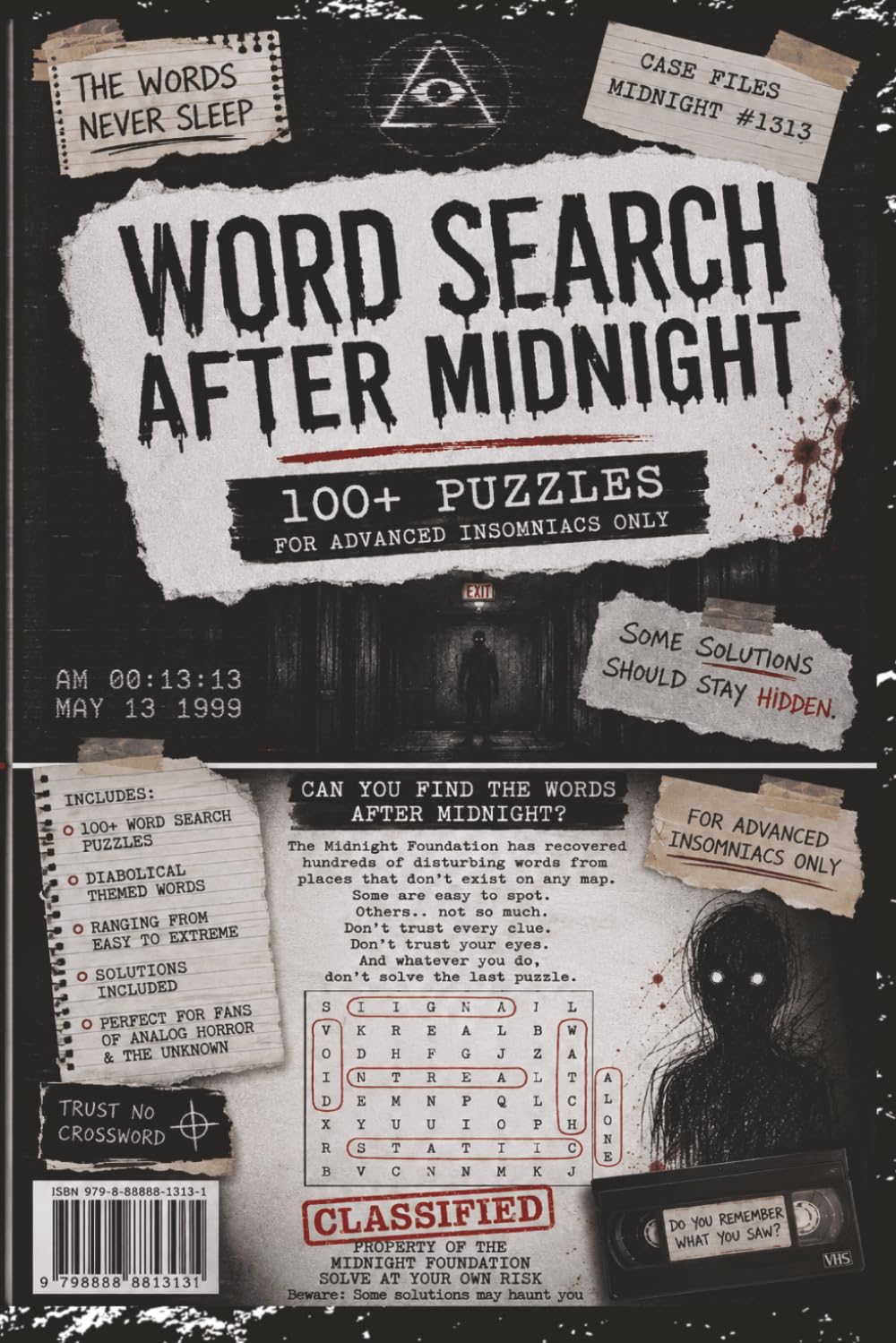 Word Search After Midnight: Disturbing Analog Horror Word Searches from the Midnight Foundation Archives | 6x9 | Complete Solutions Included