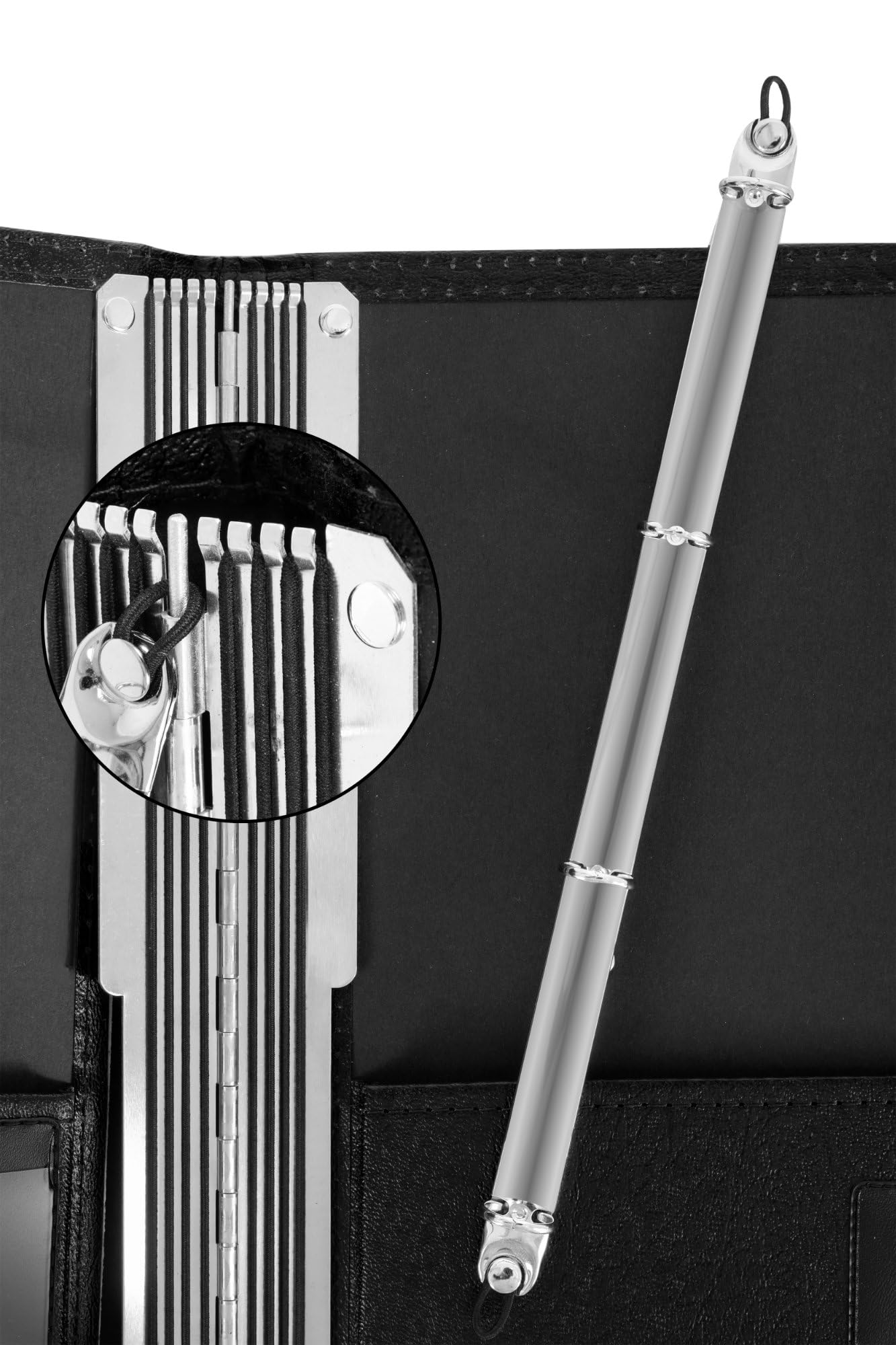 Classic Cantabile Notenmappe Deluxe - Chormappe für Musiknoten - Notenordner aus Kunstleder - Für Notenblätter bis DIN A4 - Musikordner mit Innentasche - Registermappe mit Schutzecken - Schwarz