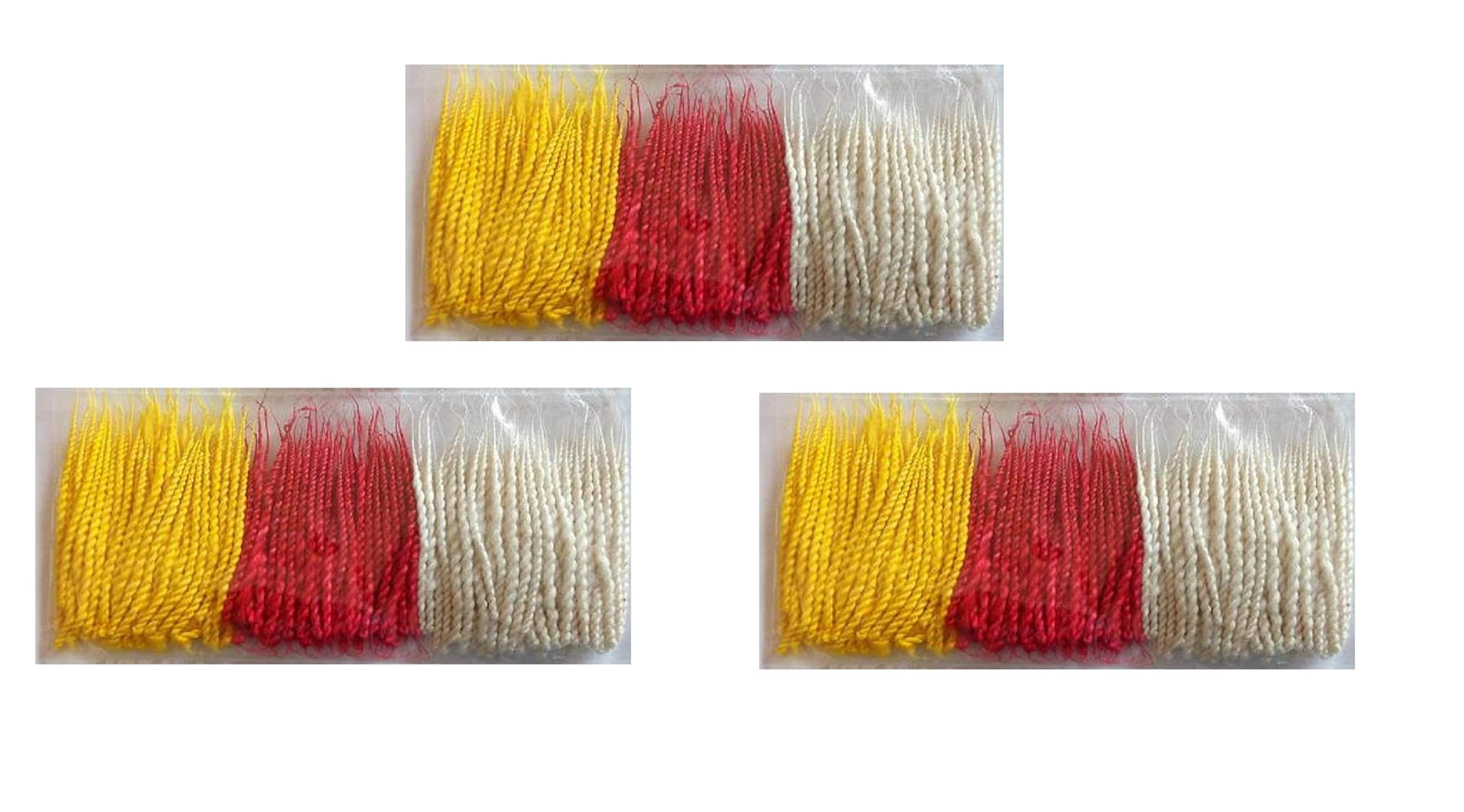 ROTZ |Hand-Made Colored Long Twisted Pure Cotton Wicks - Pack of 300 | Arti Navratri Special Lambi Diya Jyot Batti | Jot Wick | Deepam Vattulu Pooja Articles | Puja Aarti Rui Batti 6 inch