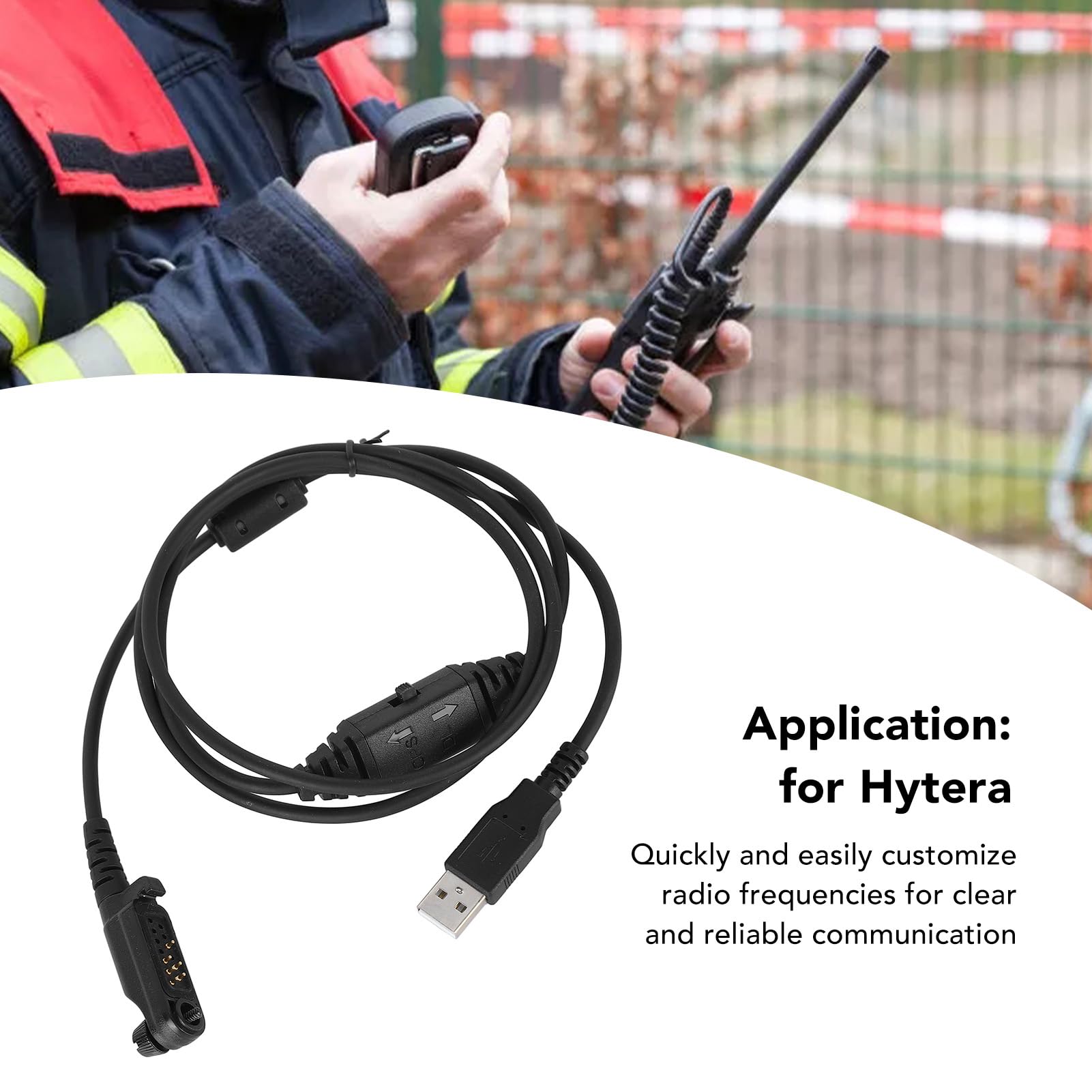 Cavo di Scrittura Frequenza Walkie Talkie, Cavo di Programmazione USB PC45, Linea Frequenza di Scrittura USB Interphone, Cavo Dati Plug and Play, per Hytera