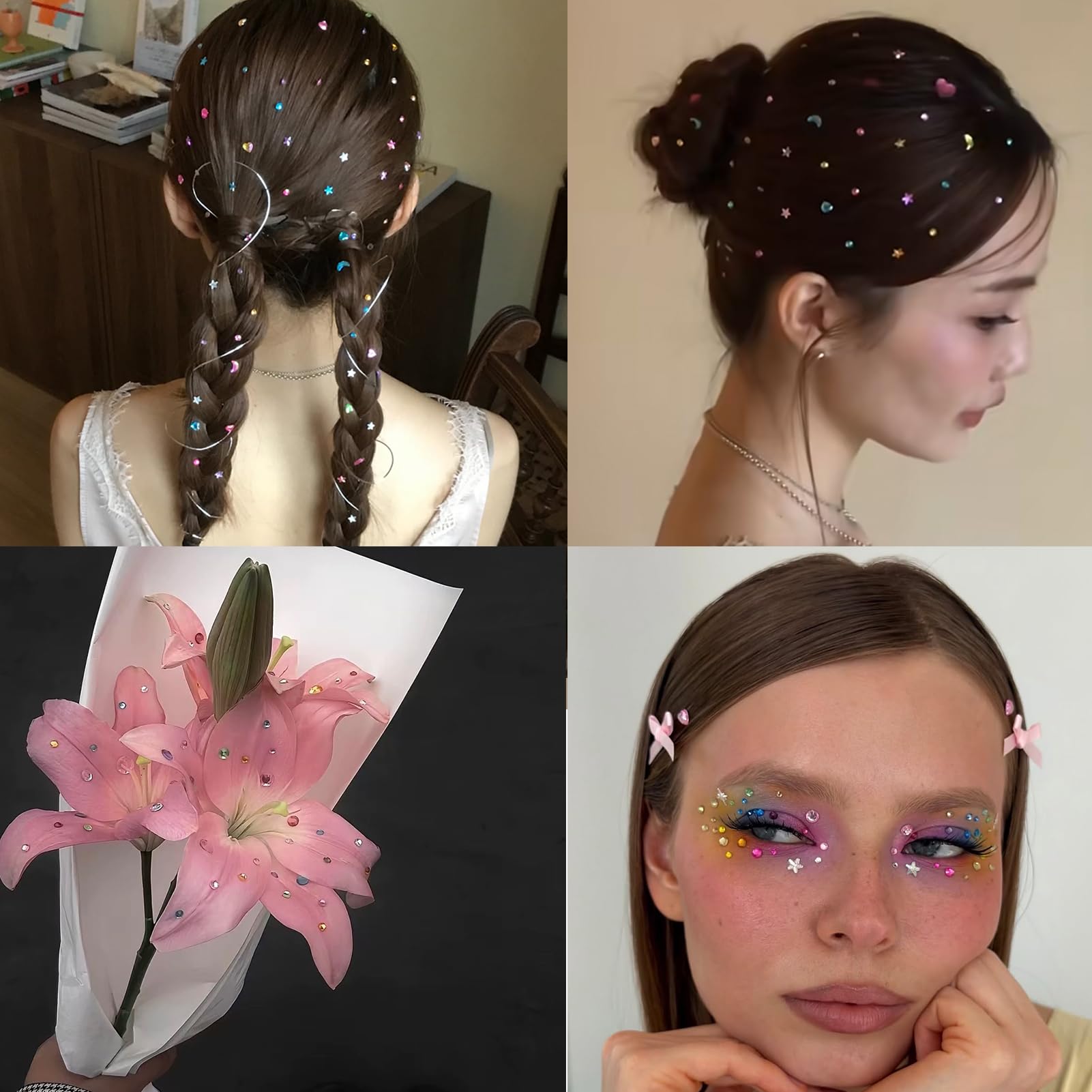 Face Gems Stickers - Rhinestone Hair Jewels -5