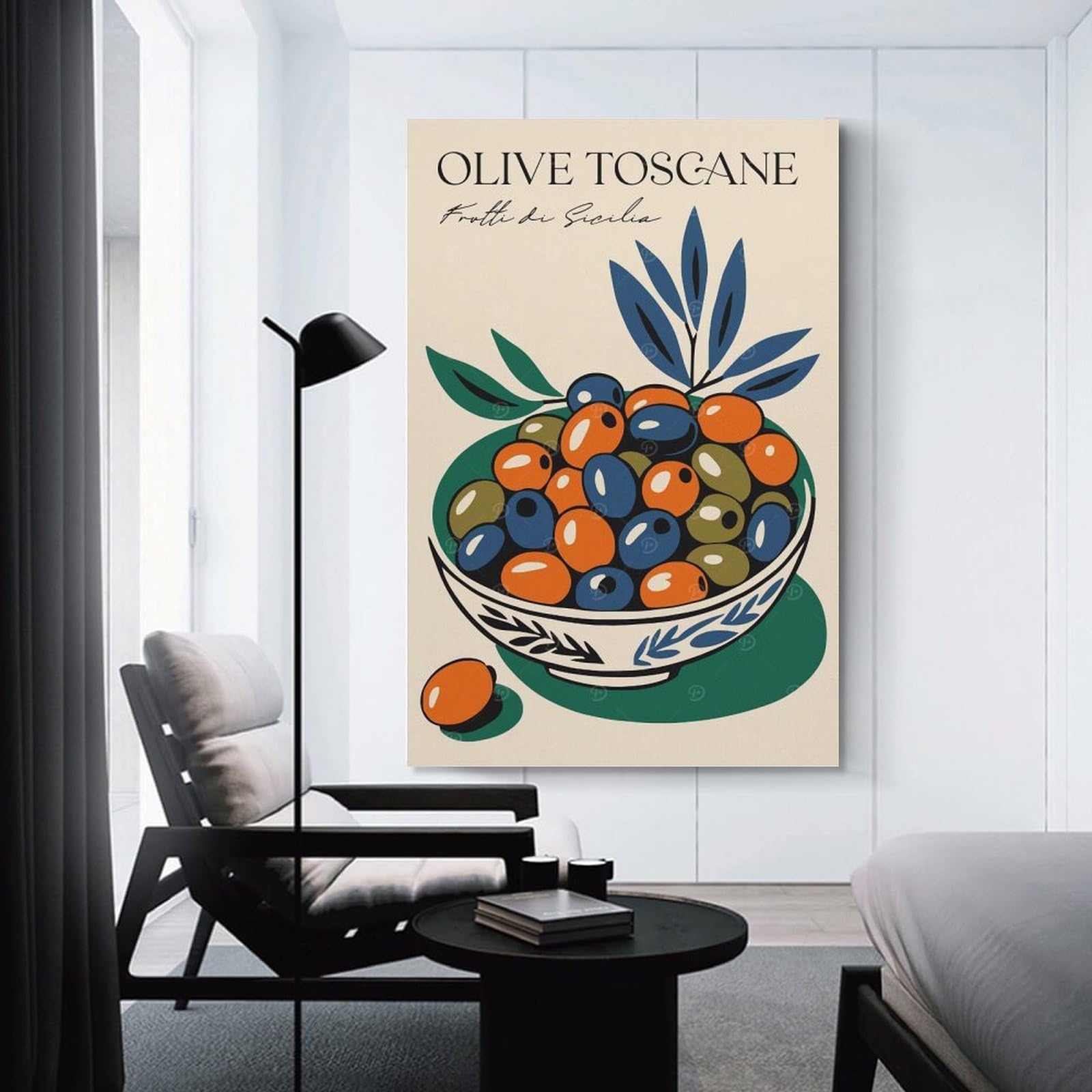 Junmoney Frutti Di Sicilia Room Decor Wall Art, 08x12inch(20x30cm), for Home, Office, Studio Or Guest Room, Canvas Wall Art That Fits Changing Layouts