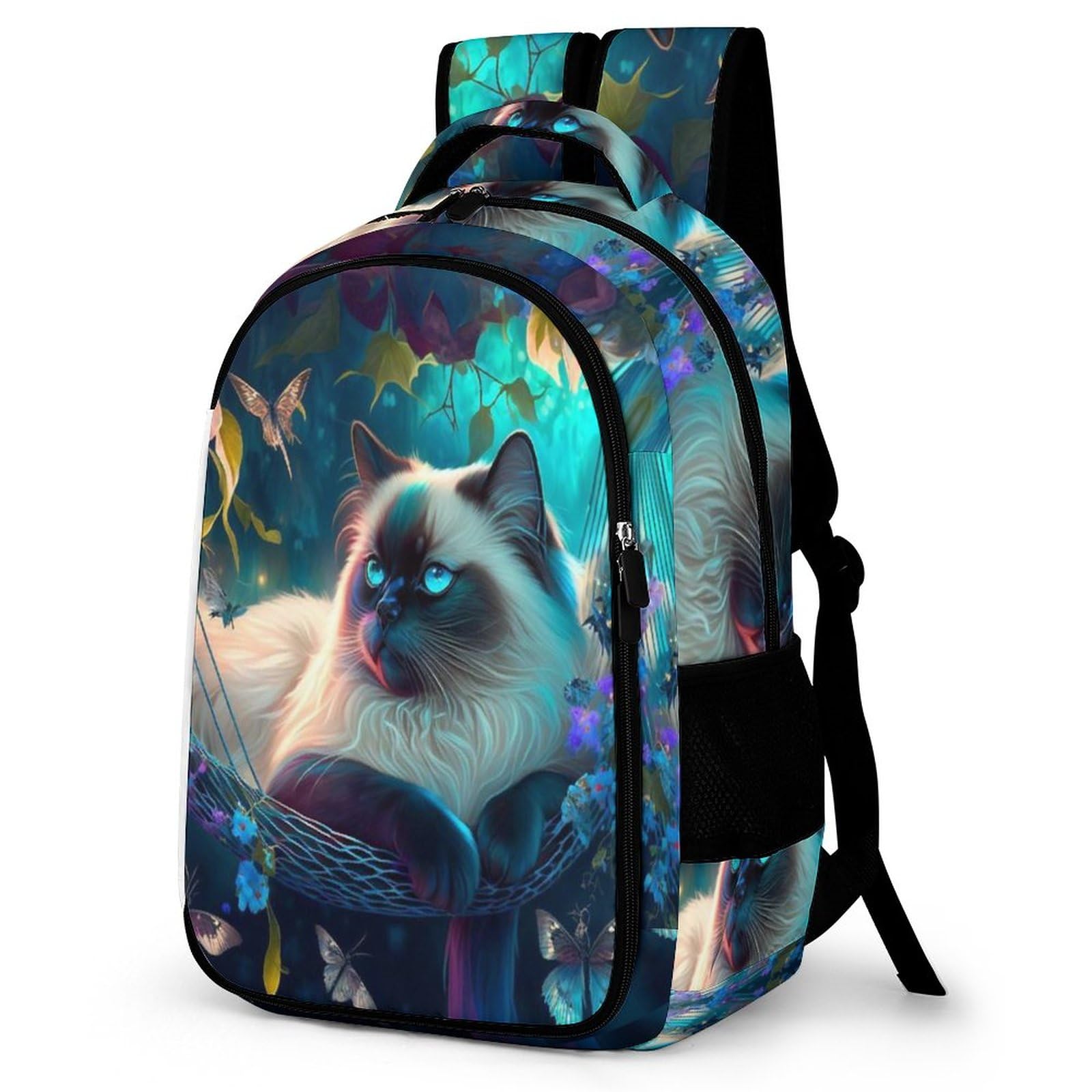 Schulrucksack Jungen Teenager Rucksack Schule Mädchen Schultasche Kinder Schulranzen 5-13 Klasse Süße Katze Ranzen 8-16 Jahre Geschenke Für Jugendliche School Bag for Kids