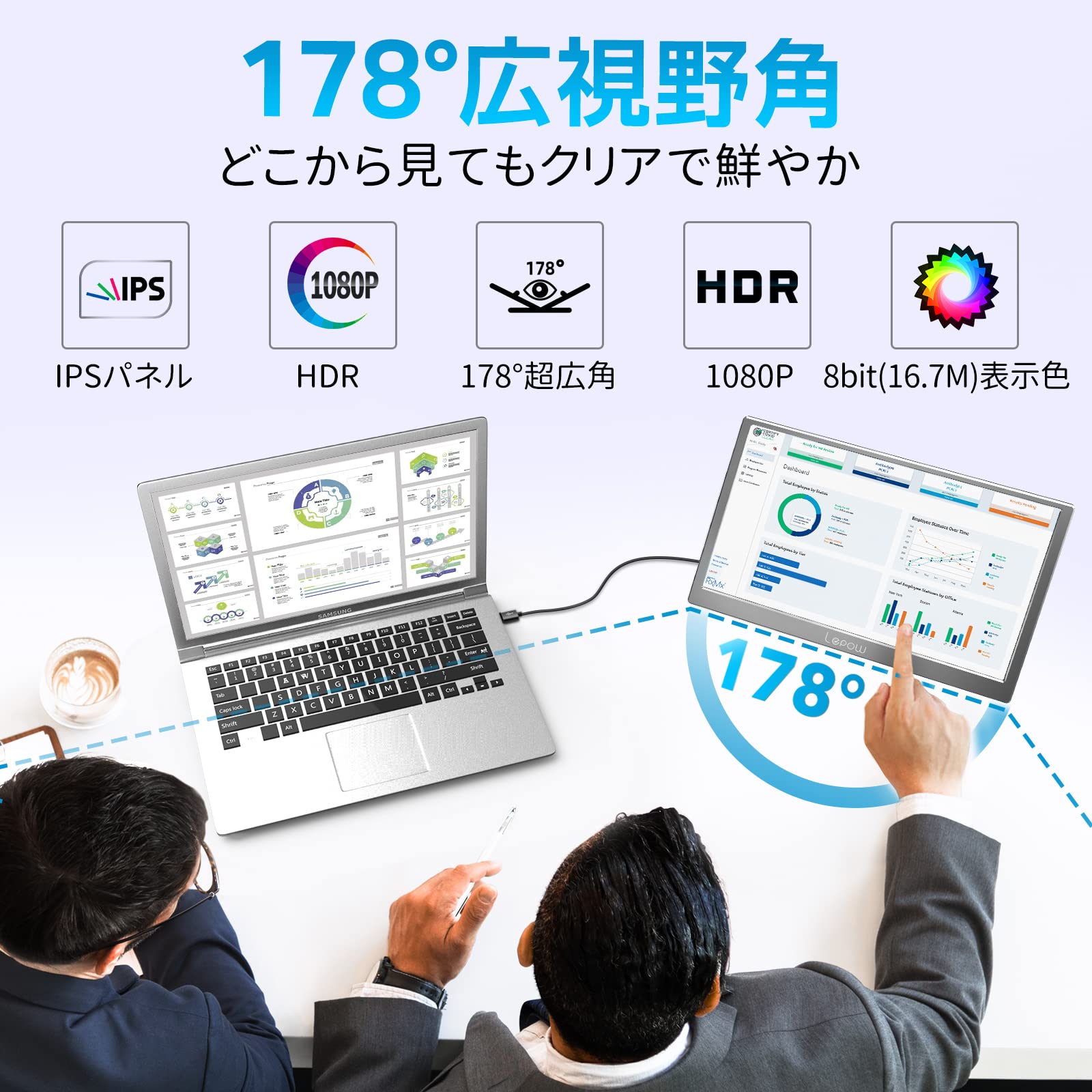 Amazon.co.jp: モバイルモニター Lepow モバイルディスプレイ 15.6
