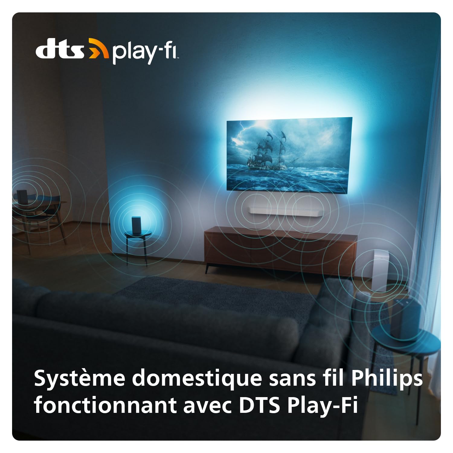 Philips Ambilight 48OLED809 Smart TV OLED 4K - Écran 48 Pouces, Plate-Forme P5 AI Perfect Picture Ultra HD, Google TV, Dolby Vision et Son Dolby Atmos, Fonctionne avec Alexa et Google Assistant