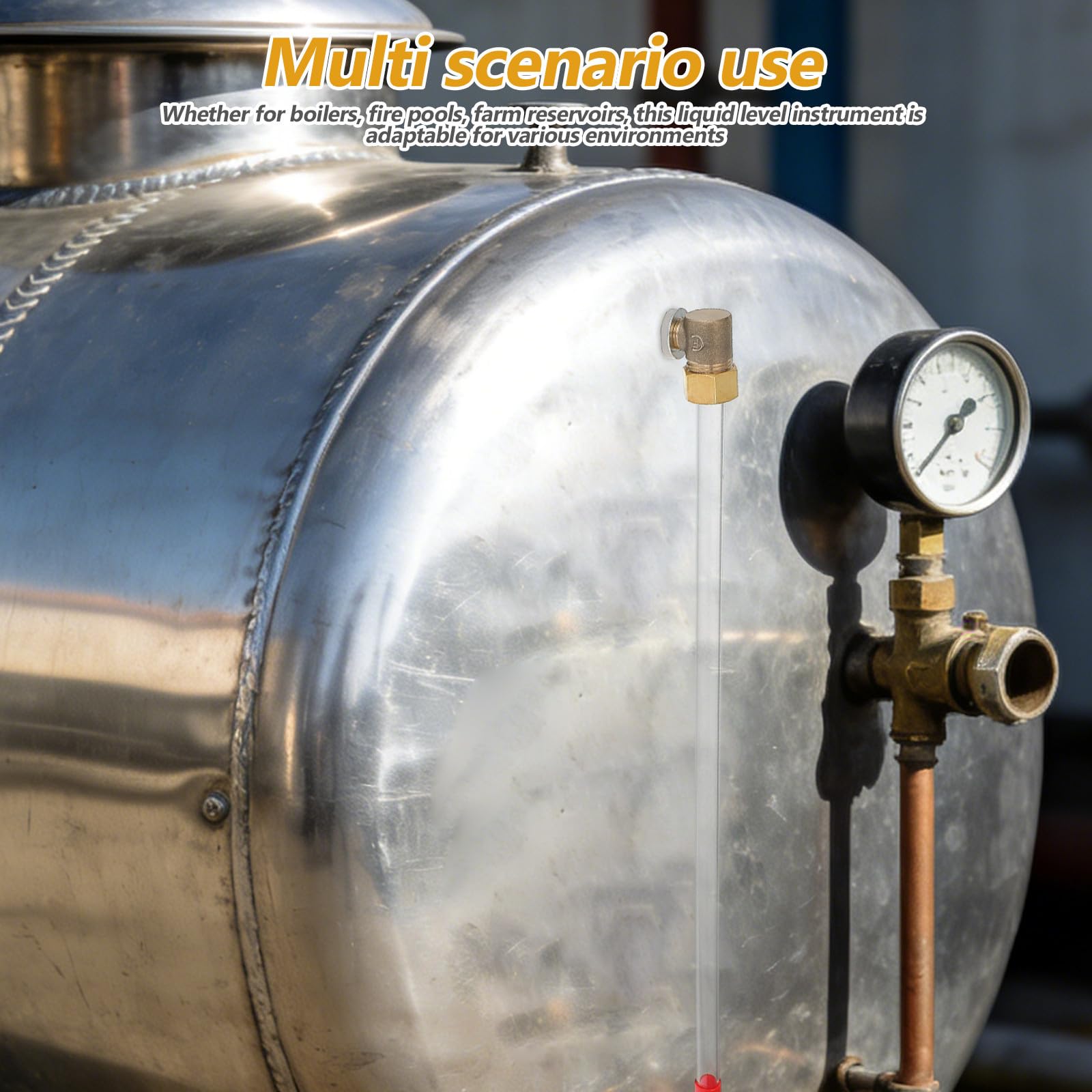 ULTECHNOVO Indicateur de Niveau à Eau Industriel Liquide en Plastique Installation Simple Liquide en Plastique et Structure en L pour Réservoir de Piscine Incendie et Ferme