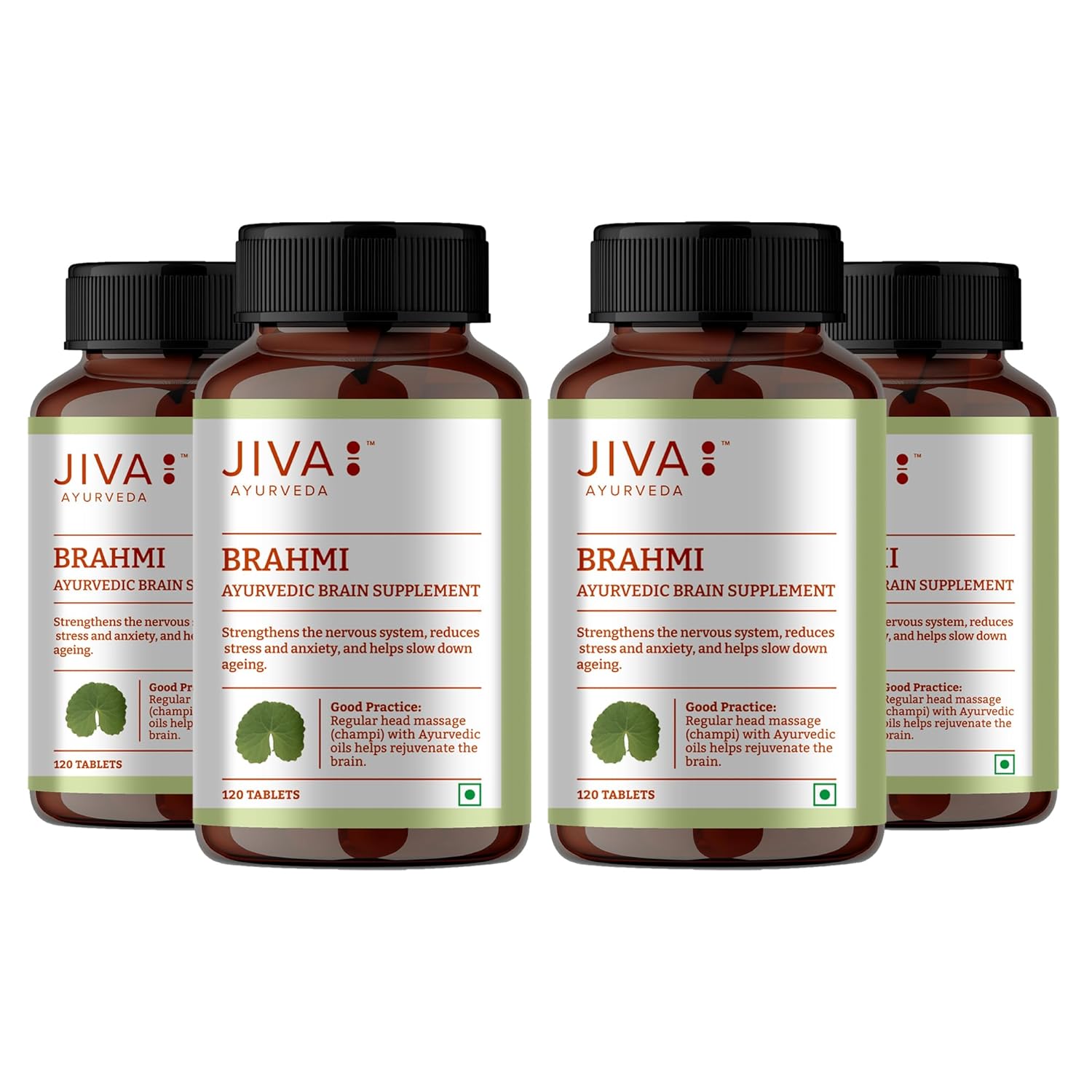Jiva Brahmi Tablets 500mg 480 Tablet for Mind Wellness Helps to