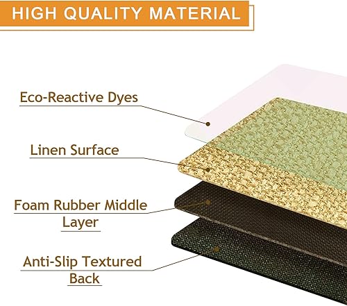 Miniatura 4 de Juego de 2 alfombras y tapetes de cocina de granja Welcome to The Farm Rooster juegos de cocina de temporada navideña lavables antideslizantes para