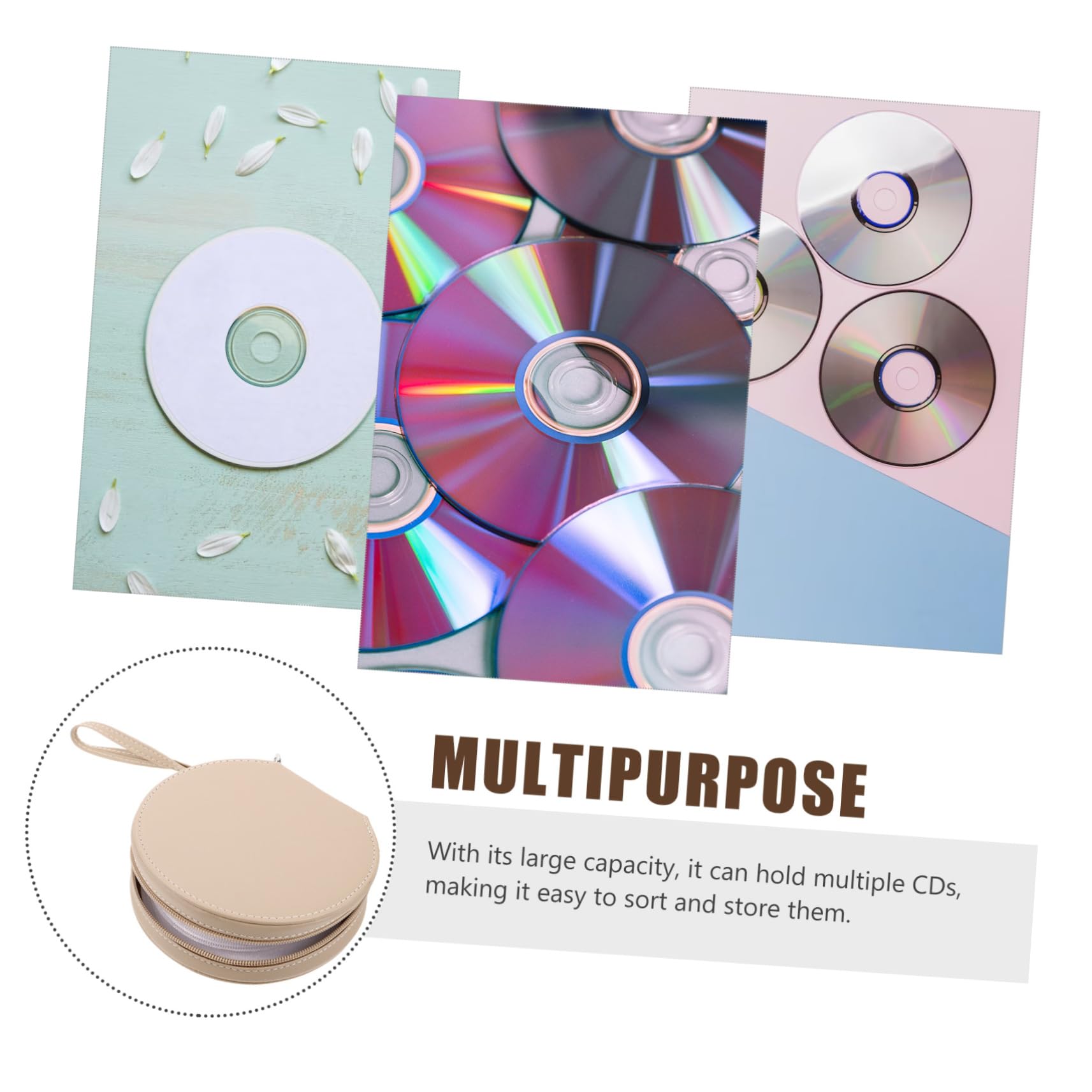 ULTECHNOVO 4pezzi Custodia CD da Auto Elegante e Compatta con capacità per Dischi Porta Dvd e CD Pouch per Viaggi e Uso Quotidiano Facile da Trasportare e Pulire Design Sottile e Moderno