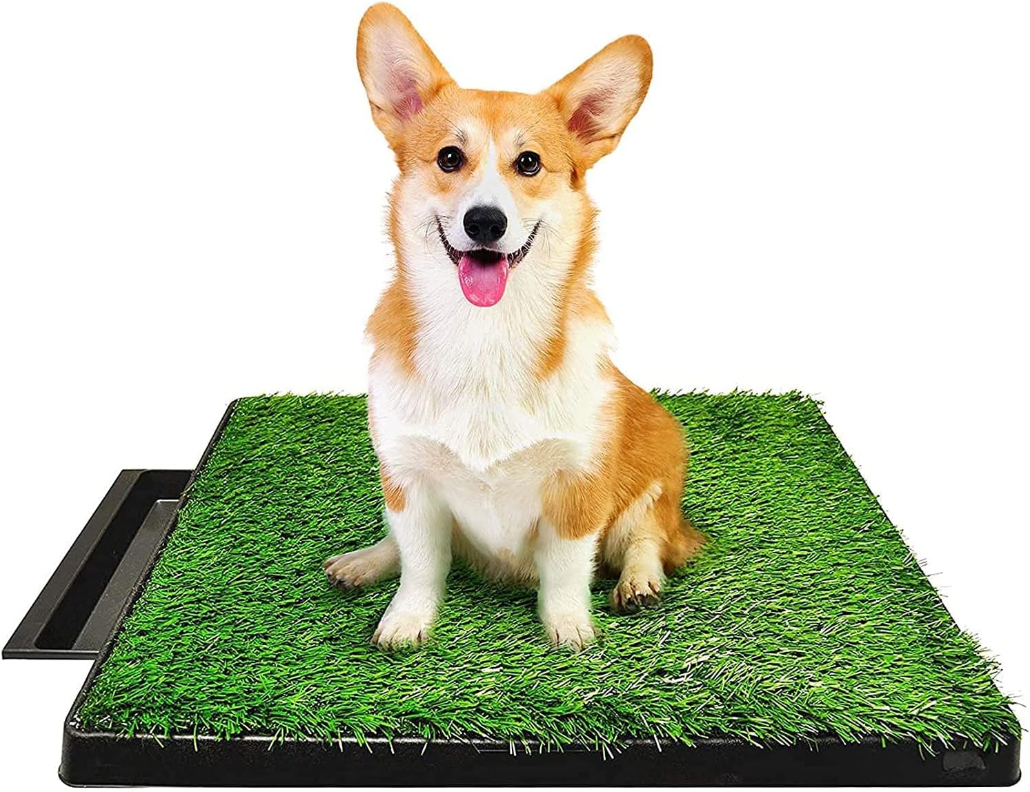 Dog Potty Tray Pee Grass Pad Indoor Washable Artificial Puppy Pee Training Toilet Restroom Odourless Urine Mat Potty Trainer with 3 Layer for Small Medium Large Dog