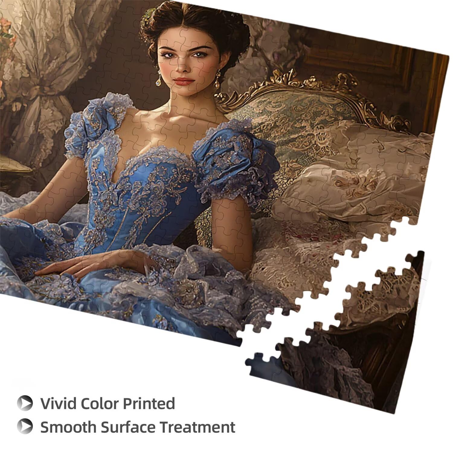 Puzzle de Madera para Adultos 900 Piezas - La Diosa Princesa, Obra de Arte de Juego de Rompecabezas para Adultos, Puzzle de Impresión de Alta Definición Multicolor, Pasatiempo Creativo Regalo b-266
