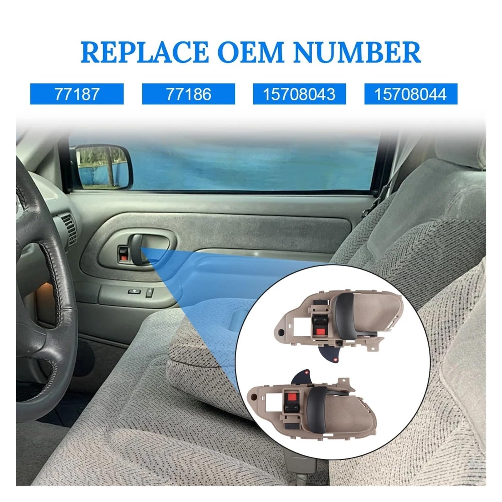 Maniglie Interne per Portiere Auto, Maniglie per Portiere Interne per Chevrolet Suburban 1995-2000, Maniglie per Portiere Auto