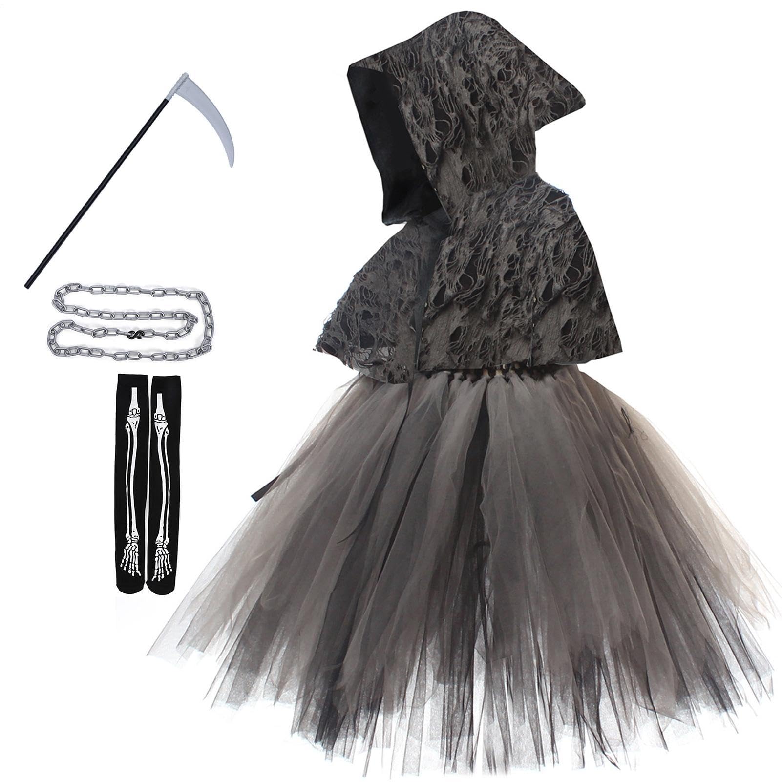 Spaventoso costume da tramonto da ragazza per Halloween e giochi di ruolo