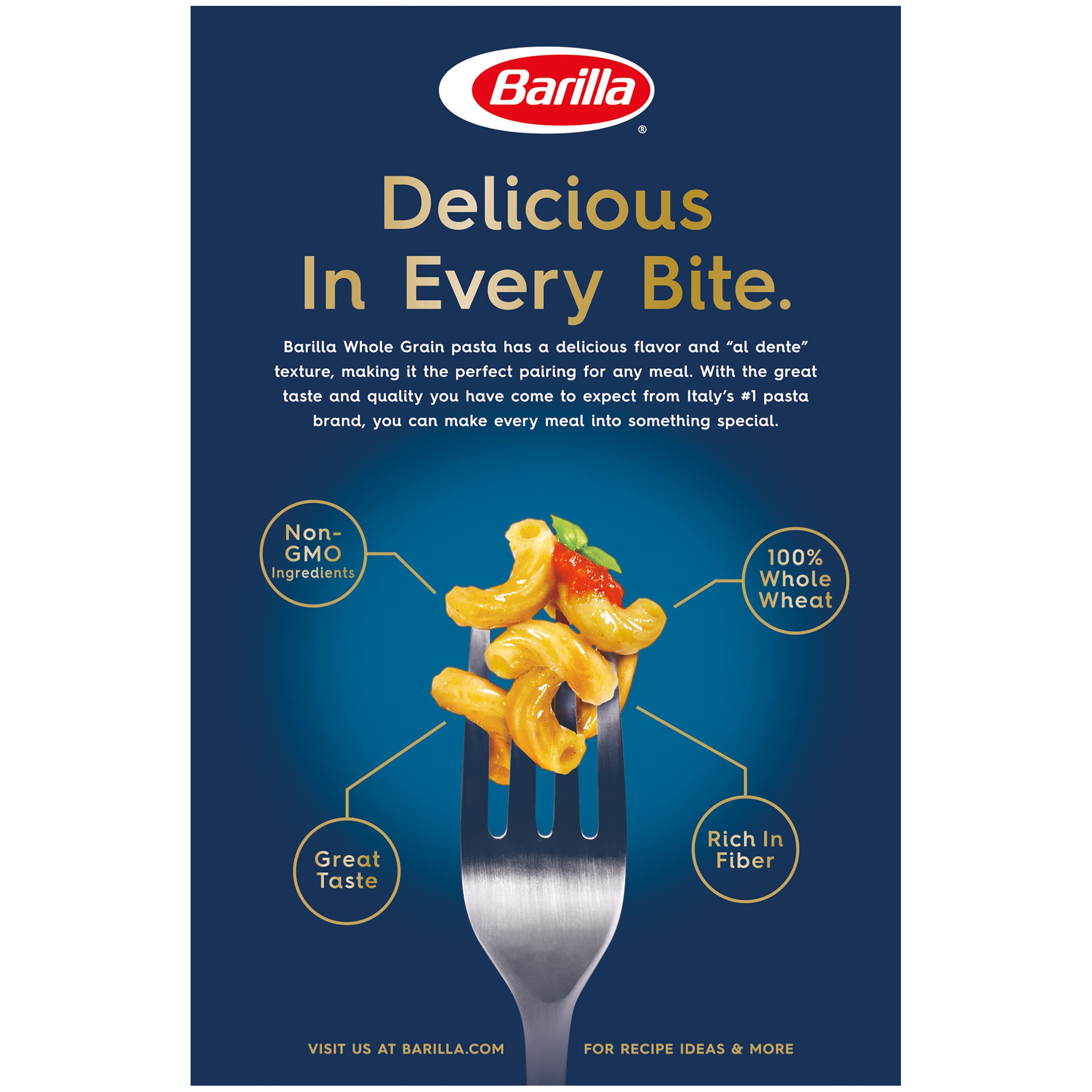 Barilla Whole Grain Pasta, Elbows, 16 Ounce