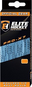Elite Hockey PRO-X7 Wide Molded Tip Cotton Hockey Skate Laces One Pair