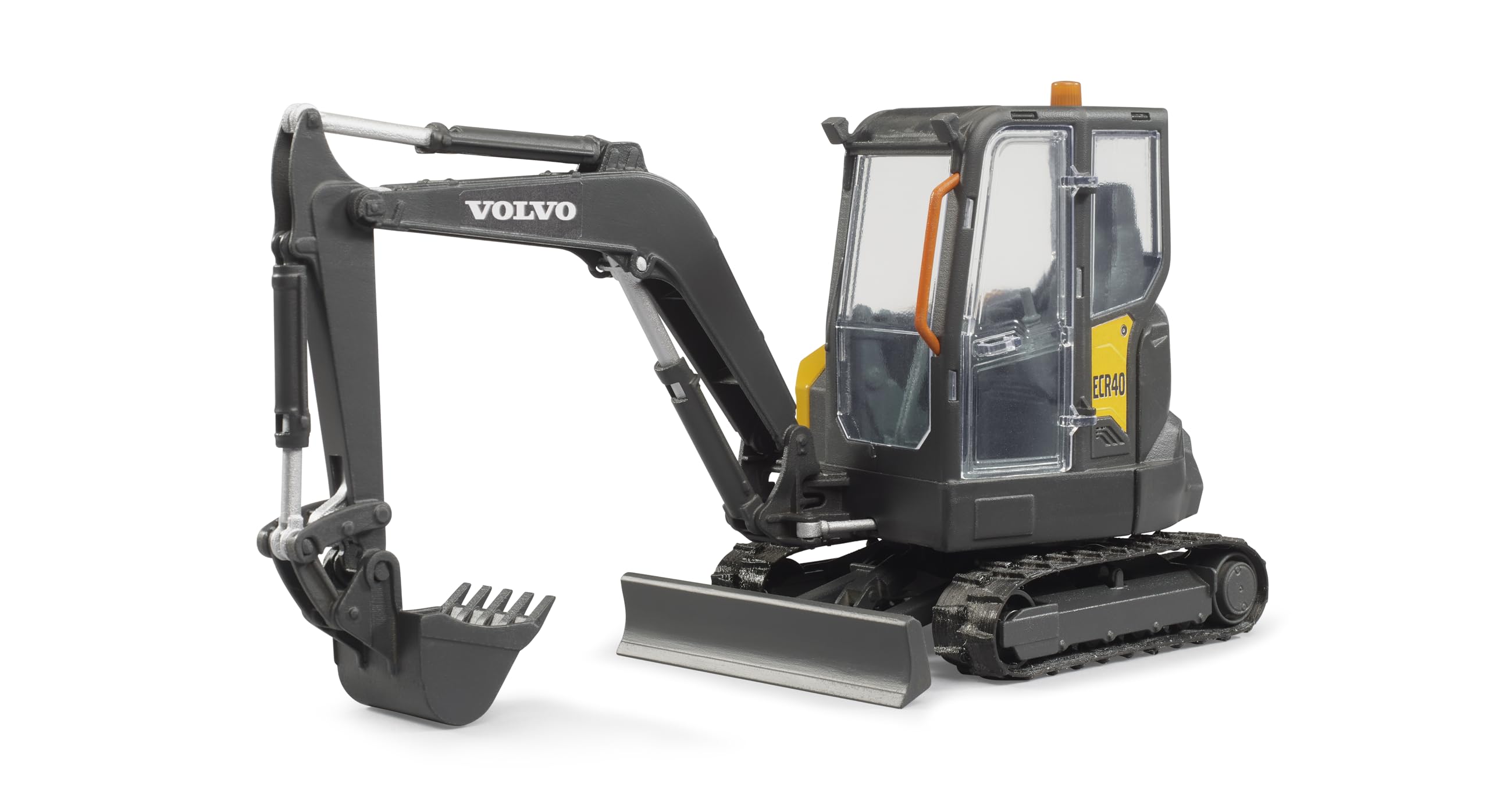Bruder 02465 - Excavadora compacta Volvo ECR40-1:16 vehículo de construcción, Obra, Pala Excavadora, Trabajador, máquina de construcción, Juguete