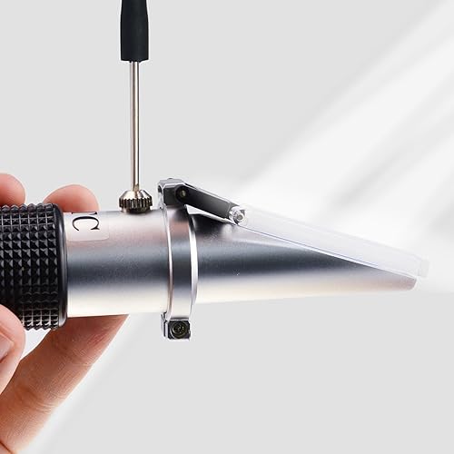 Miniatura 7 de Refractómetro anticongelante ATC de batería automotriz 5 en 1 para gravedad específica, sistema de etileno propilenglicol y líquido de lavado de
