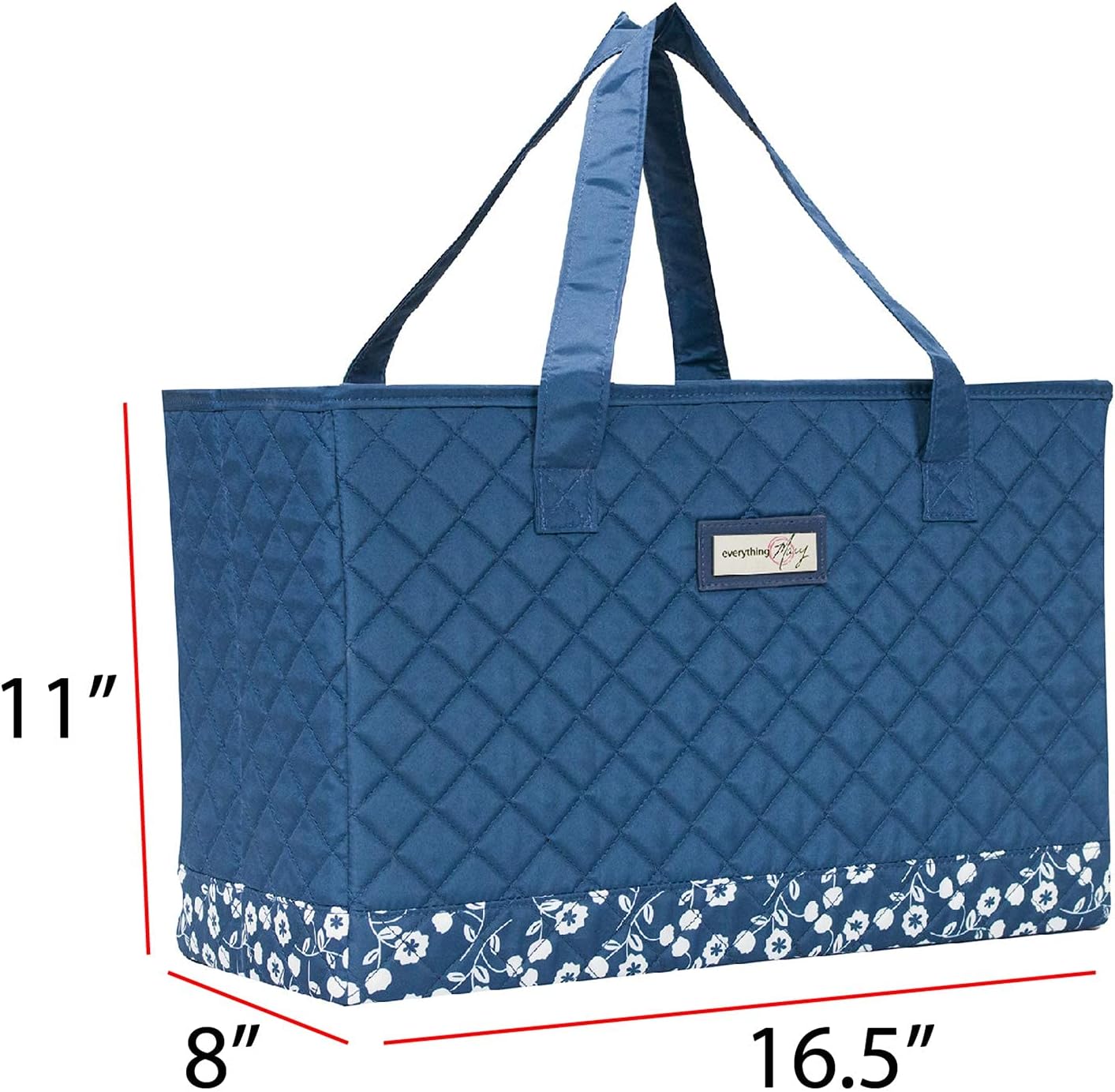 Everything Mary Universal Sewing Machine Carrying Case, Blue - Portable Tote Cover Bag for Brother, Singer & Most Machines - Supply Organizer for Crafts, Nursing, & Medical