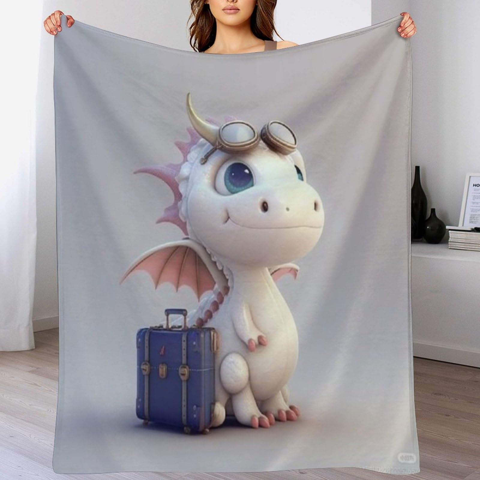Couverture ptérosaure impression 3D idée cadeau d'anniversaire plaid polaire enfant