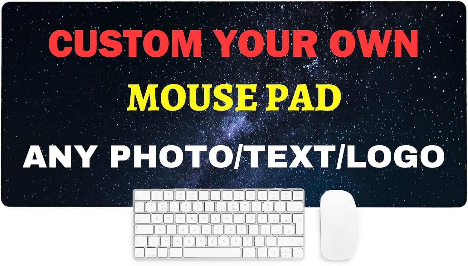 Custom Large Mouse Pad with Photo Logo Text