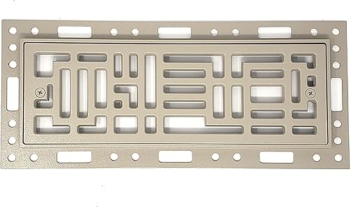 Original Ventique Tornado - Ventilación de suelo metálica de montaje empotrado (4 x 10, polvo safari)